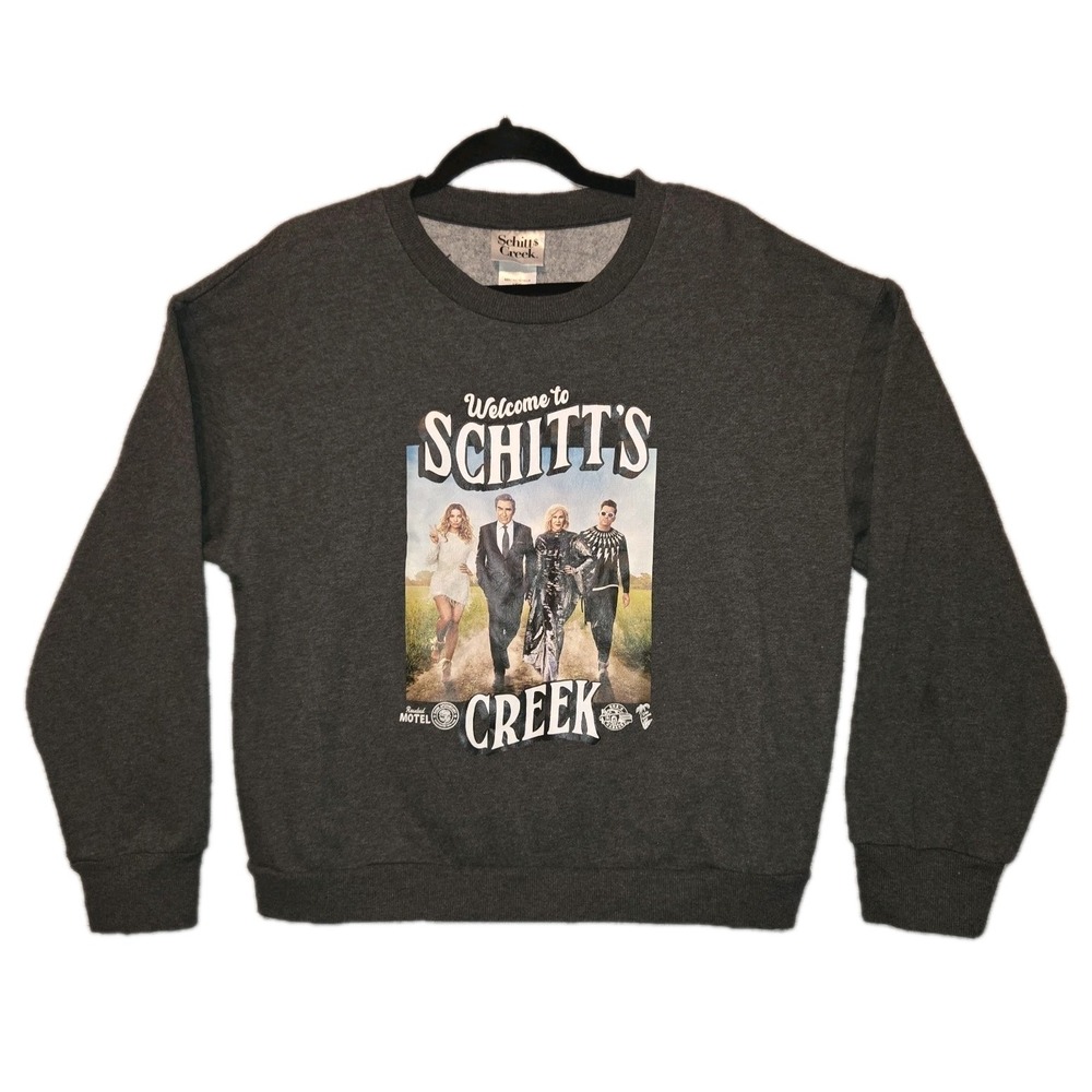 WELCOME TO SCHITT'S CREEK Sweatshirt Women's Large Gray Long Sleeve Moira Rose